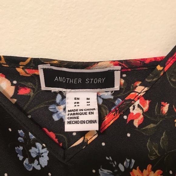 Black print slip dress - Picture 3 of 4